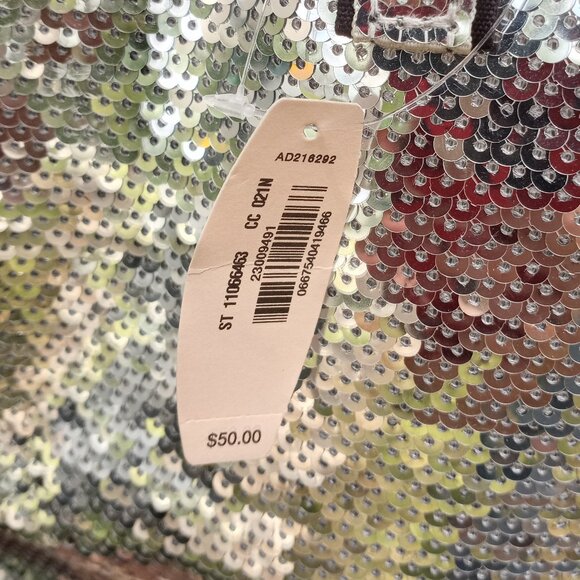 VS silver sequin glam bag removable pompons - Picture 8 of 8